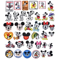 37pcs combination disney mickey mouse cartoon patch clothing decals clothes pants bag diy decoration for children
