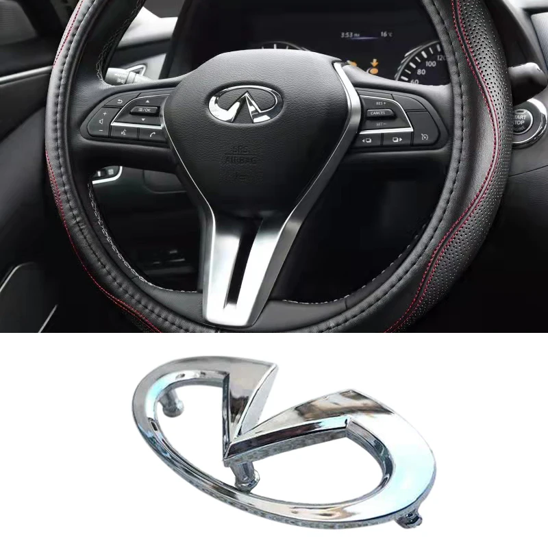 

Car Steering Wheel Snap Logo for Infiniti Infiniti FX35 Q50 G35 G37 G20 QX56 QX50 QX60 QX80 Stingray Q45 QX70 FX37 Accessories