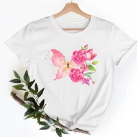 90s floral sweet cute women short sleeve casual tshirt summer top female fashion clothes t tee shirt lady graphic t shirts