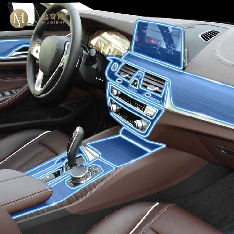 

For BMW G32 Sreies 6GT 2017-2022 Car interior accessories film transparent TPU-PPF console Anti-scratch resist film refit