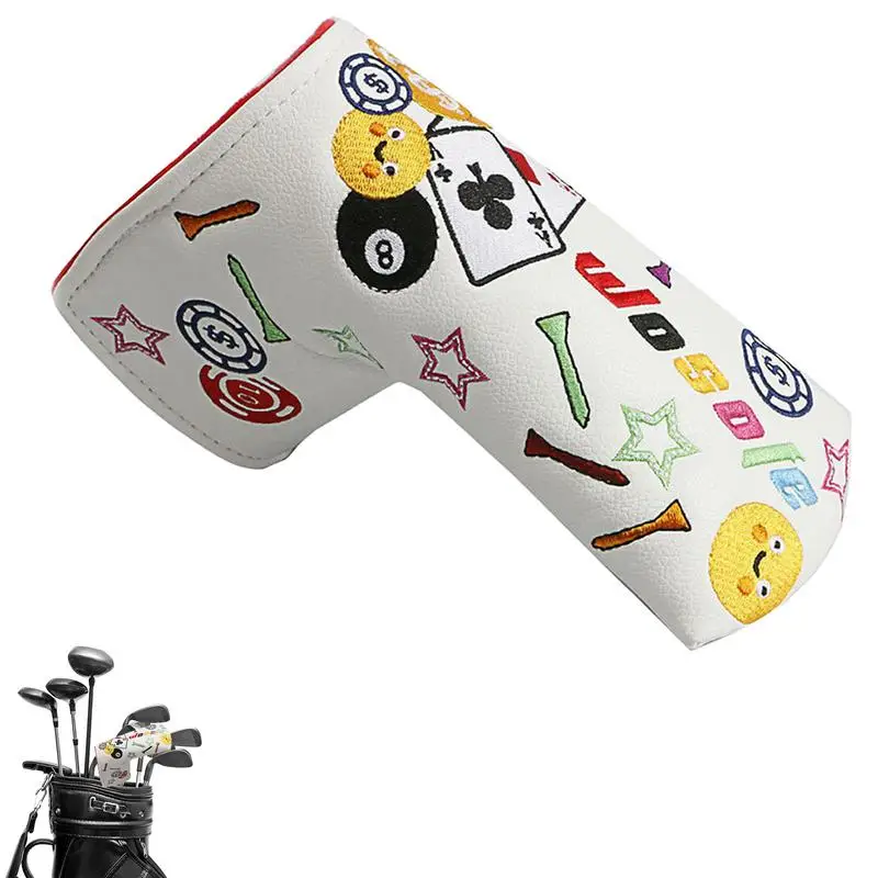 

Golf Putter Cover Magnetic Closure PU Leather Golf Putter Headcover Golf Accessories Waterproof Golf Club Head Cover Protector