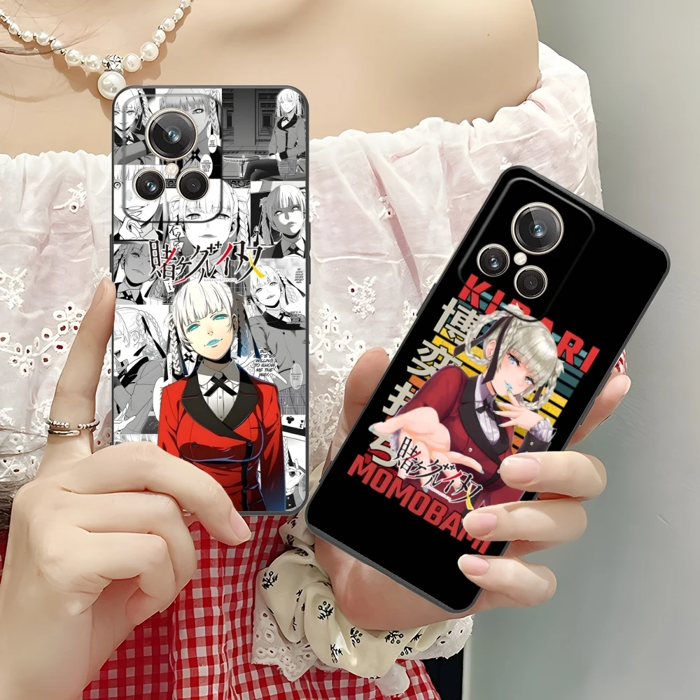 Чехол для мобильного телефона Kakegurui Kirari Anime Realme GT 2 9i 8i 7i Pro X50 X2 C35 C21 C20 C11 C3 Черный