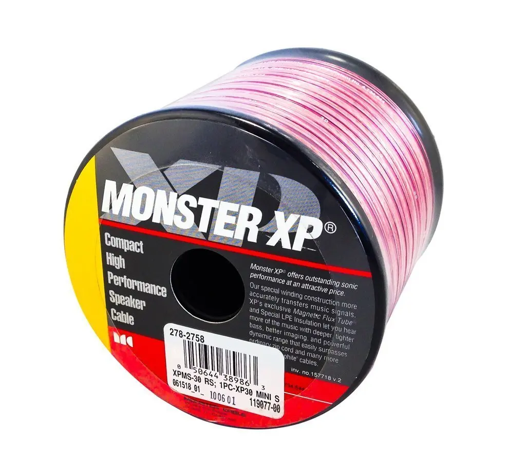 

Monster Cable XPMS-2 Clear Jacket Speaker Cable 20-Foot Piece 16AWG XP Compact High Performance Clear Jacket Speaker Wire