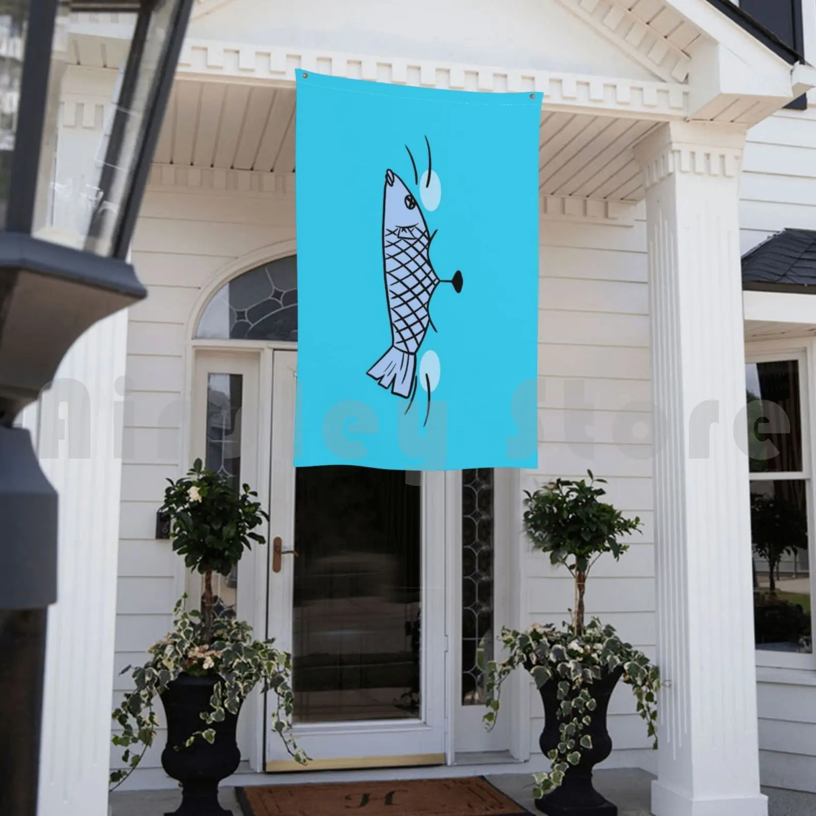 Счастливый хвост рыбы сказочный флаг автомобиля печать на заказ счастливый