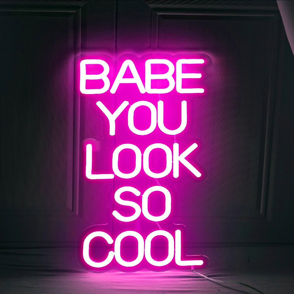 Baby You Look So Cool Neon Sign Custom Personalized Logo Led Light Neon For Birthday Wedding Party Decor Christmas Gift