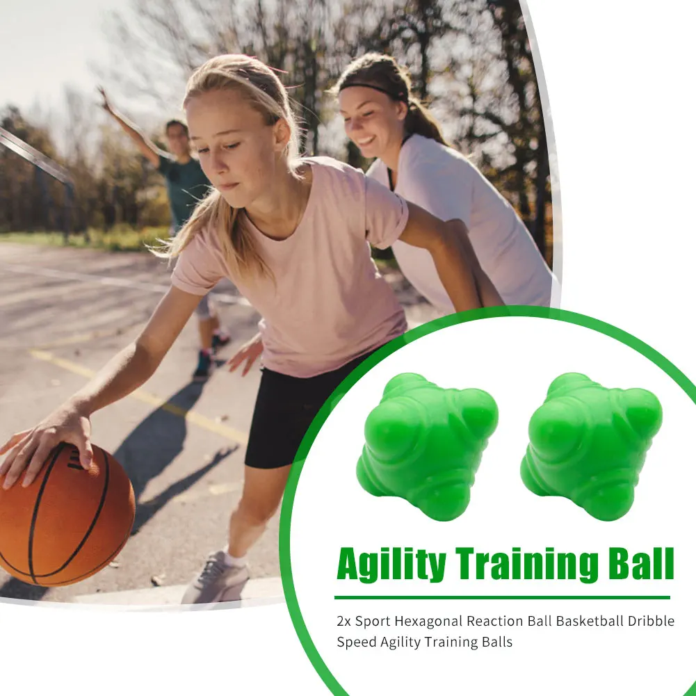 

2x Basketball Agility Training Balls Hexagonal Reaction Ball Coordination Sports for Indoor Exercise Sport Decoration