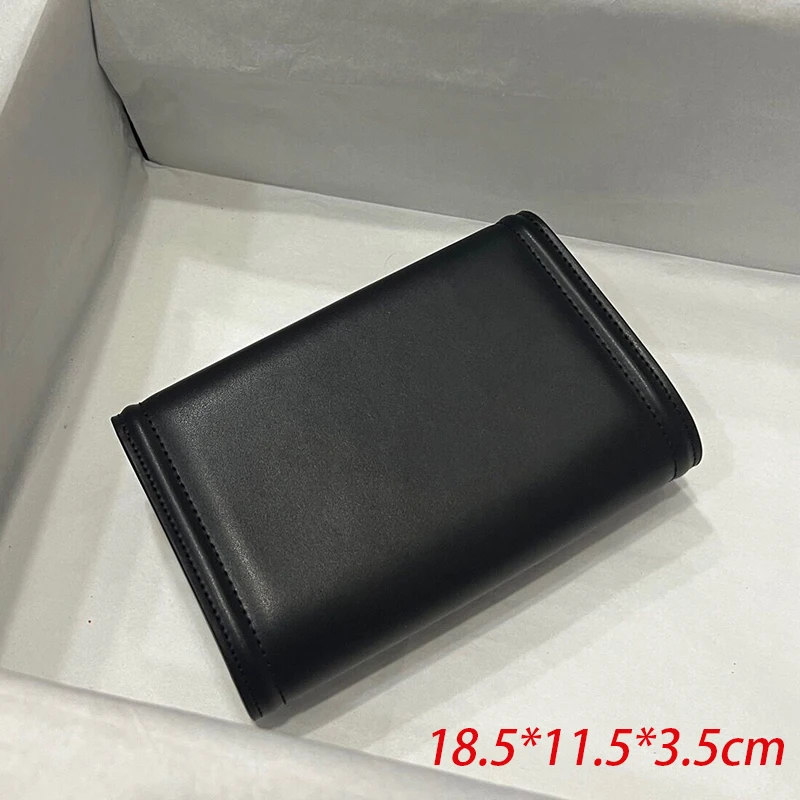 TOP Women's One Shoulder Wrap Leather Hand Chain Bag Fashion Casual Handbag Large Metal Buckle Crossbody Bag Ladies Party Wallet