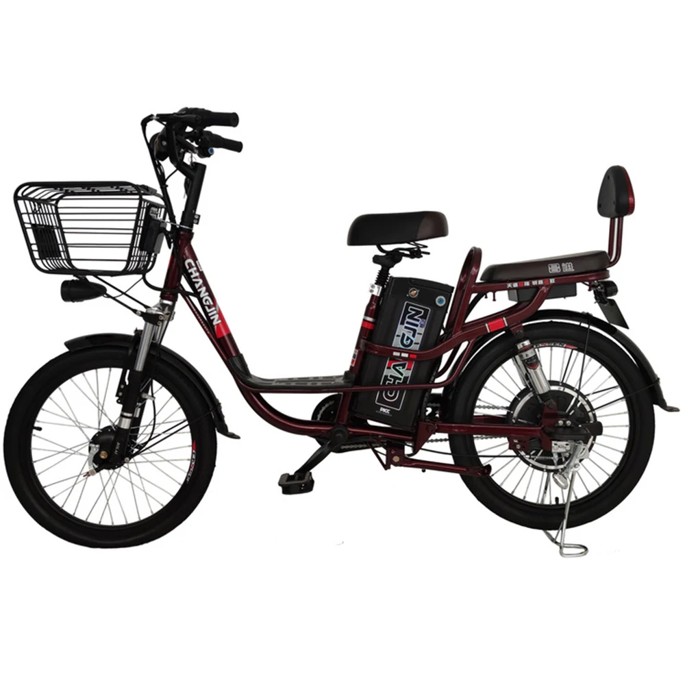 

48v12/16a Electric Bicycle 350w Bike Antiskid Wear Resistant Tyre And Handle Hydraulic Front Fork Shock Absorption Cycling
