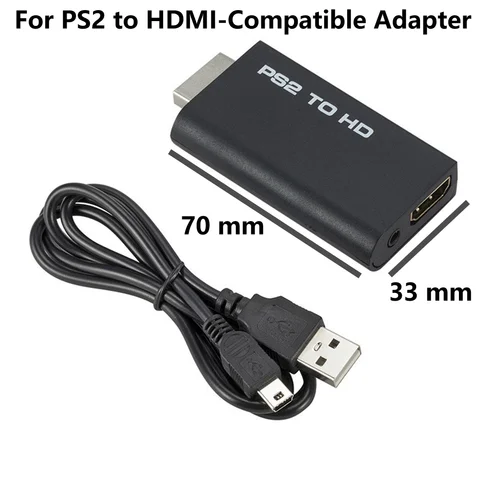 Адаптер для игровой консоли PS2 в HD, 480I/576I/480P, аудиовыход 3,5 мм для всех режимов отображения PS2