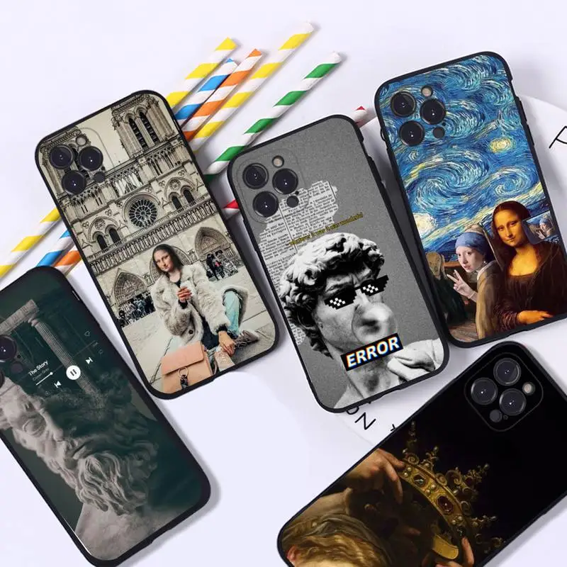 

Art Aesthetic David Mona Lisa Phone Case For iPhone 8 7 6 6S Plus X SE 2020 XR XS 14 11 12 13 Mini Pro Max Mobile Case