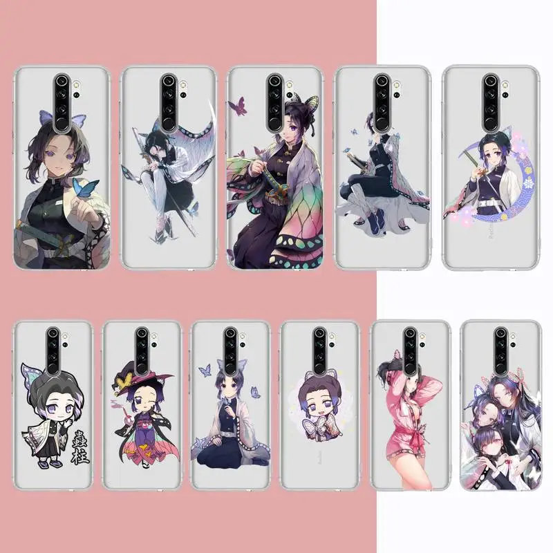 

Demon Slayer Kochou Shinobu Phone Case for Samsung A51 A52 A71 A12 for Redmi 7 9 9A for Huawei Honor8X 10i Clear Case