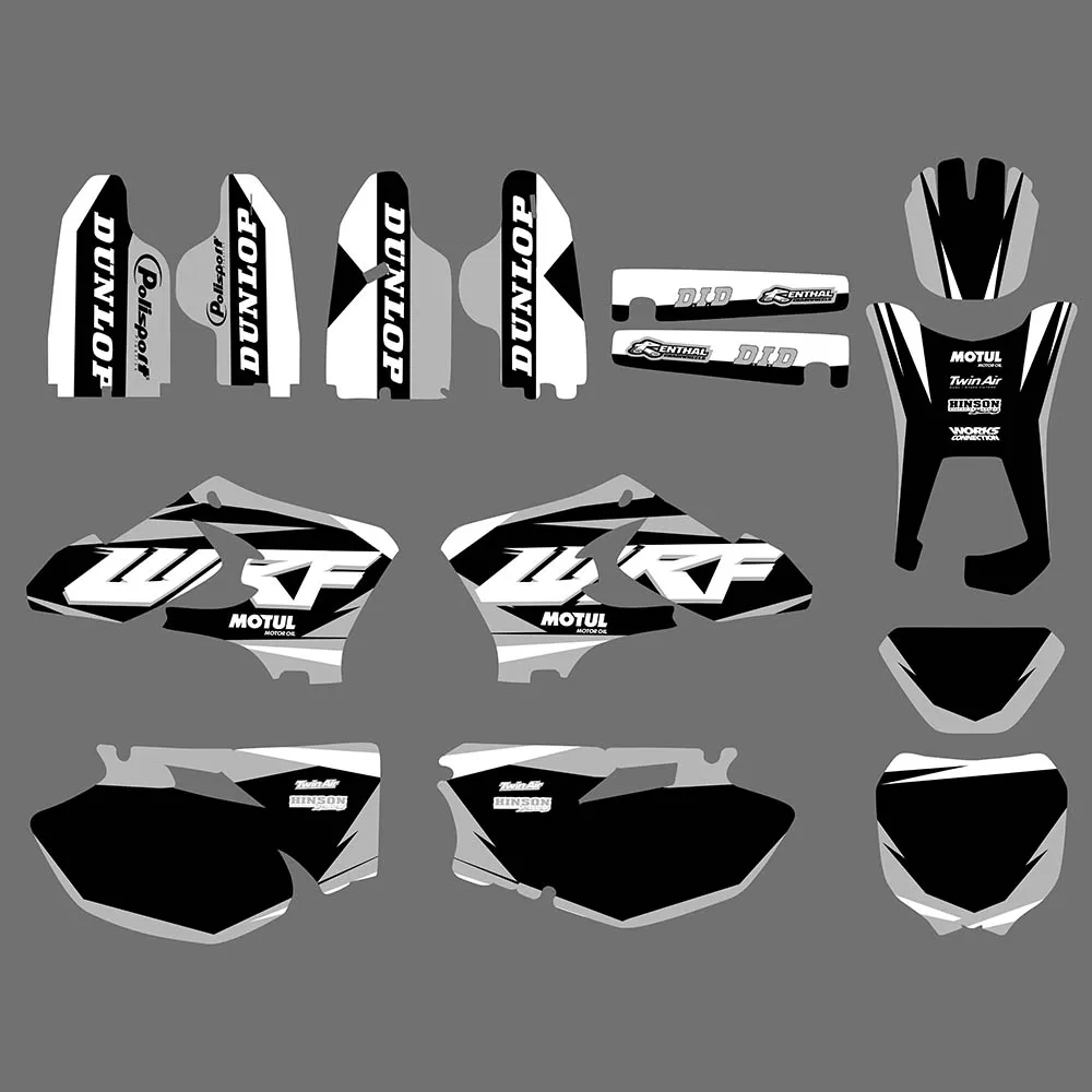 Gráficos de motocross fundos decalque adesivo para yamaha wr250f wr450f wrf250 wrf450 wr 250f 450f 2005 2006 novo estilo decoração