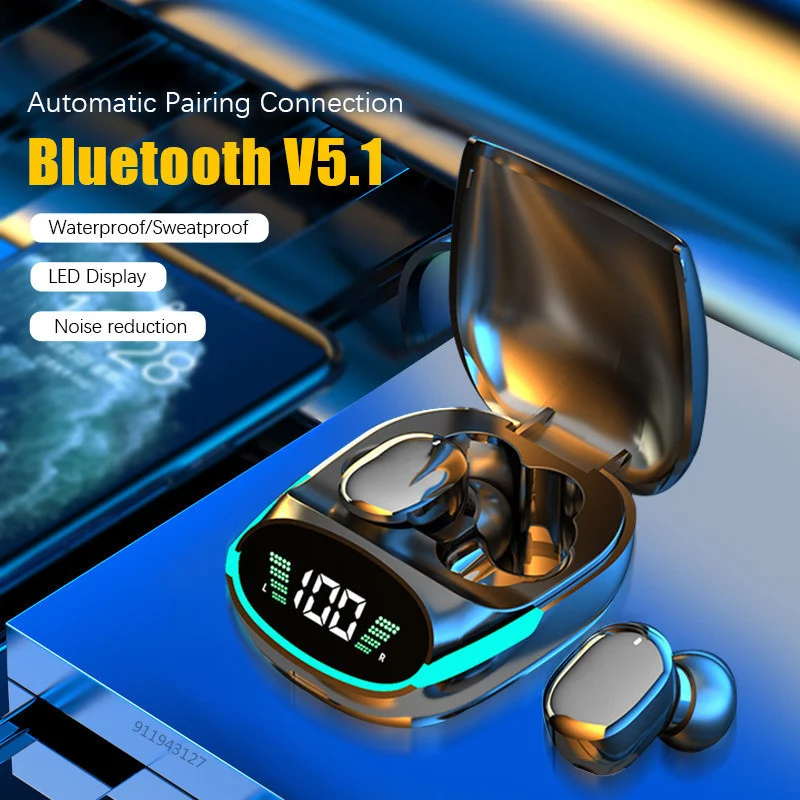 

2022 New TWS Wireless Headphones Bluetooth 5.1 Earphones HiFi Sound Headset Waterproof Noise Reduction Sports Earbuds With Mic