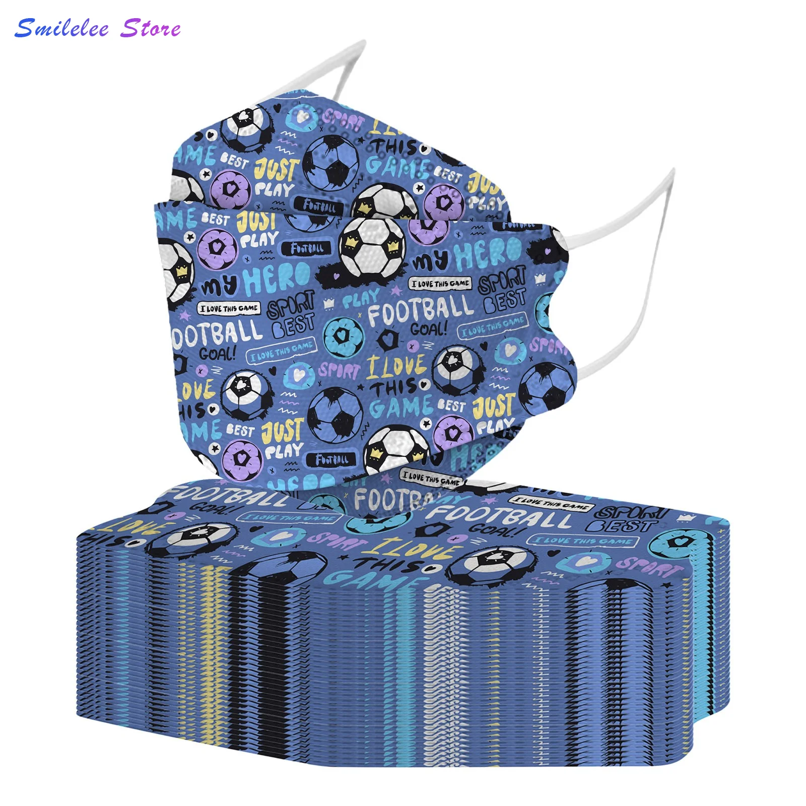 

50 шт., детские одноразовые маски для игры в футбол и баскетбол