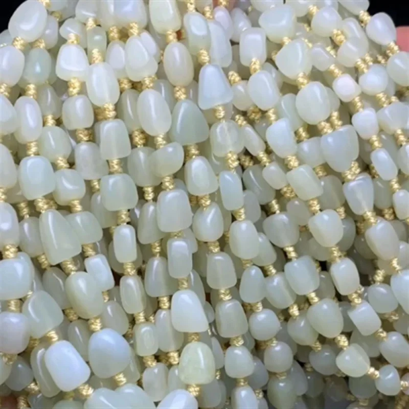 Цепь из бусин Hetian Нефритовая шероховатая чистая вода 108 Будда изготовлена