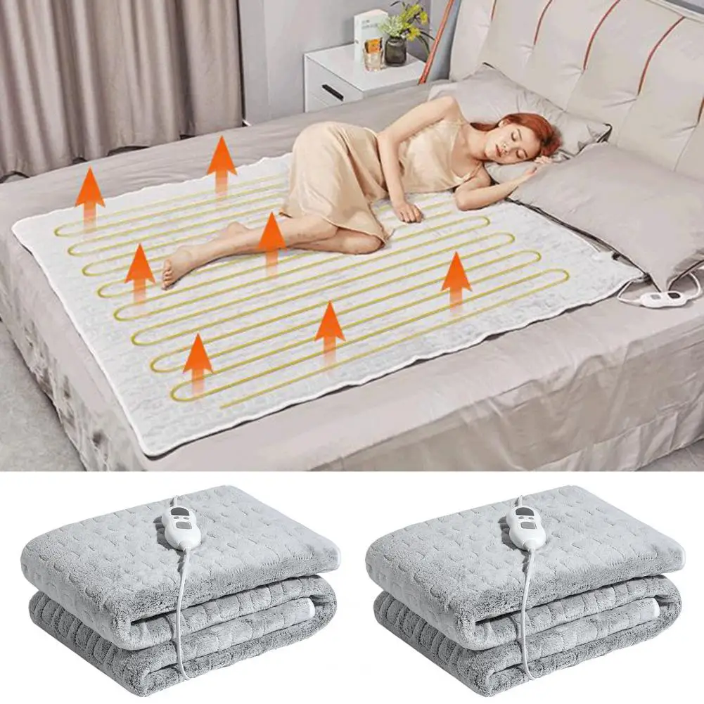 

Heating Blanket EU Plug Power Saving Fast Heating-up Electric Heated Blanket Winter Warming Accessories for Cold Weather