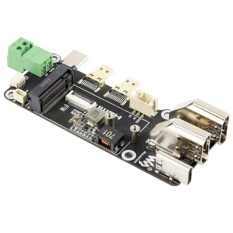 Фото Многофункциональная плата адаптера Raspberry Pi 5 PCIe — M.2, поддерживает двойной выход 4K HDMI, адаптер разъема Pi5 (C) №4