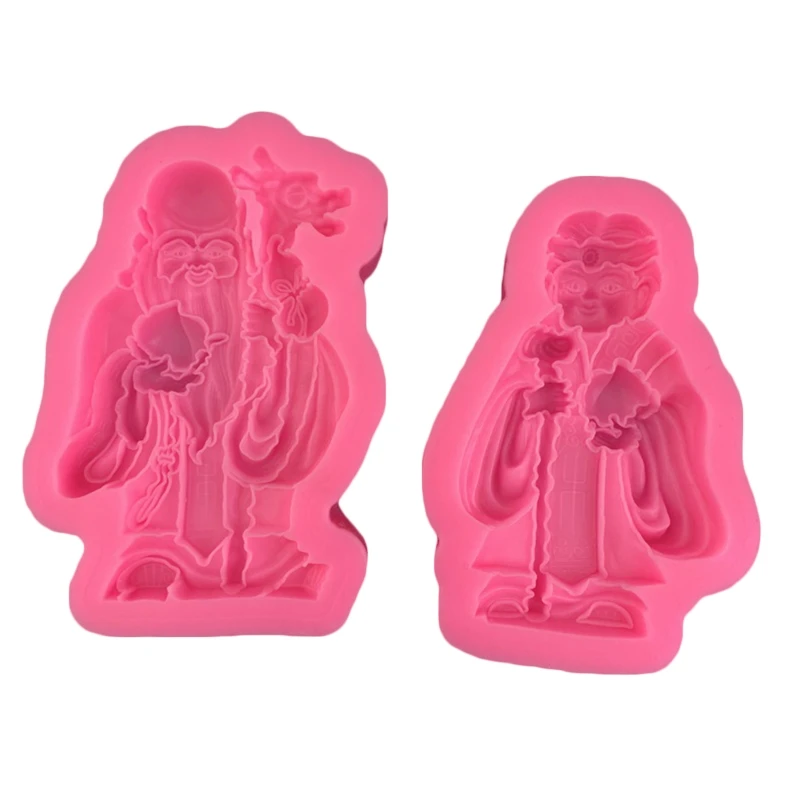 

94PF DIY Candle Resin Crafts Mold Chinese God Goddess of Life Shape Chocolate Soap