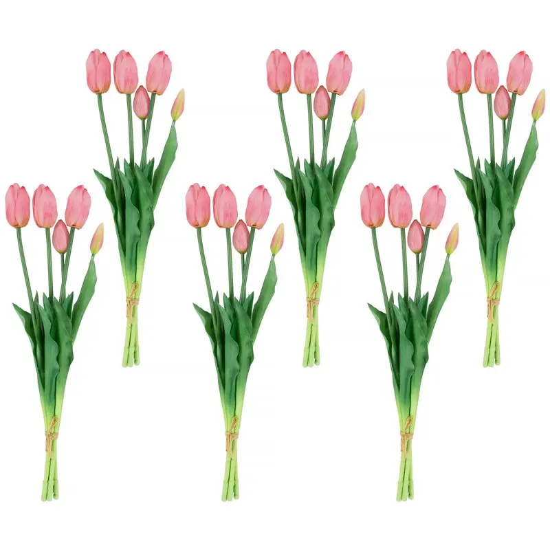 

of 6 Pink Artificial Floral Bundles 18"