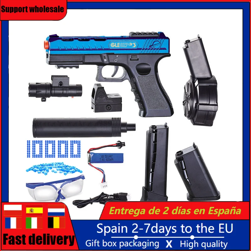 

New Water Gun Automatic Shooting Splash Ball Air Gun Electric Toy Gun Water Bead Pistol Outdoor Sports Gel Water Bomb Toy Gun