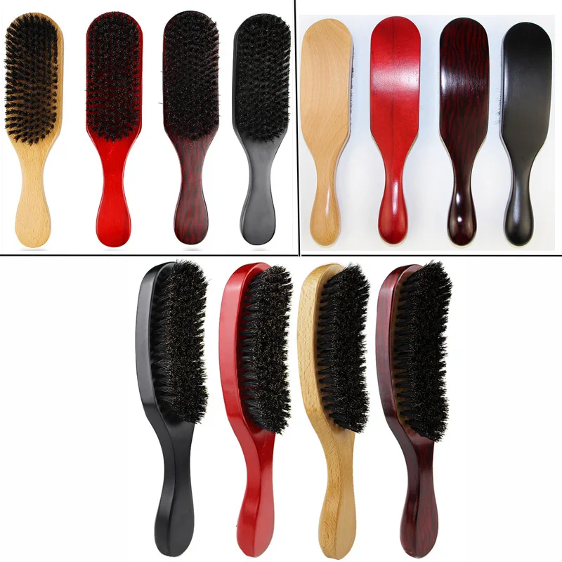 

Solid Wood Boar Shaving Brush Beard Massage Hair Brush Curved Men Mustache Brushes