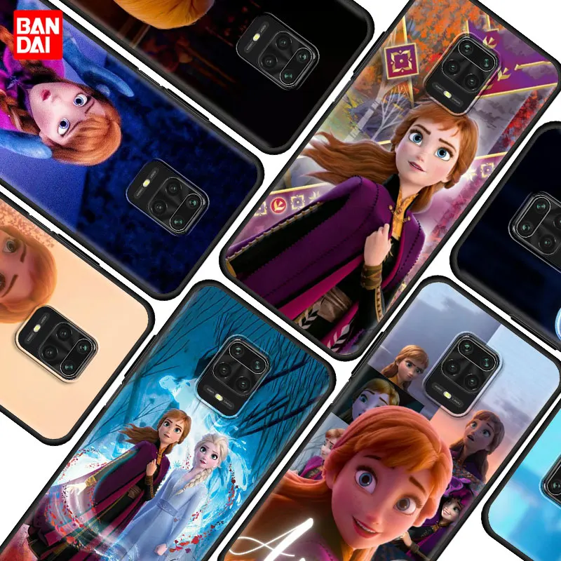 

Case for Xiaomi Redmi Note 7 8 9 9s 10 11 8T 11T Pro Plus 5G 4G Cell Soft Phone Shell Bag Disney Frozen Princess Elsa Anna