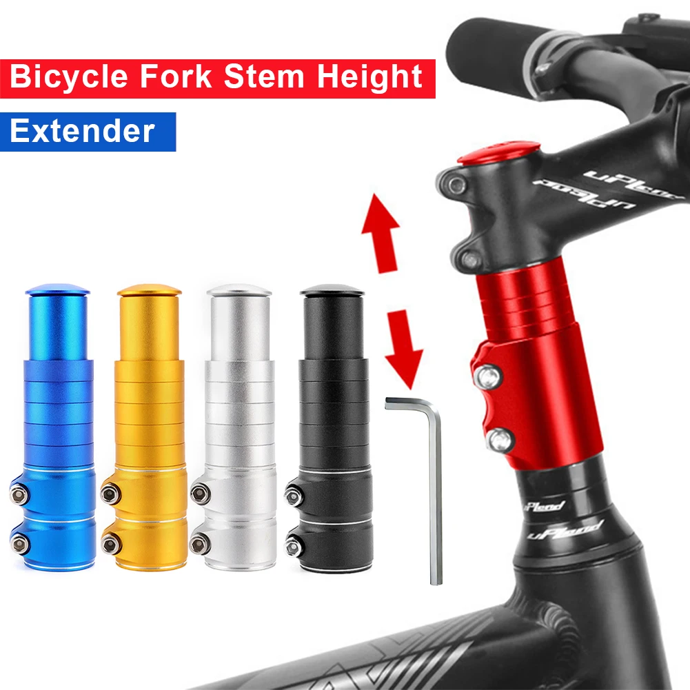 

12cm Bike Fork Stem Riser Extender Extension Aluminum Alloy MTB Bike Fork Stem Rise Up Extension Adapter Bicycle Part Accessorie