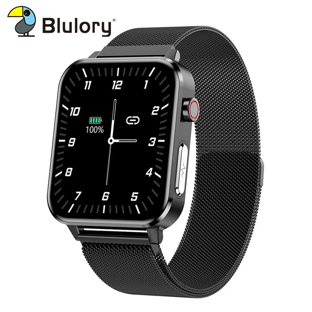 

Blulory 1.7 inch PPG ECG Smart Watch With Body Temperature Heart Rate Blood Pressure Monitor IP68 Smartwatch Women Sports Watch
