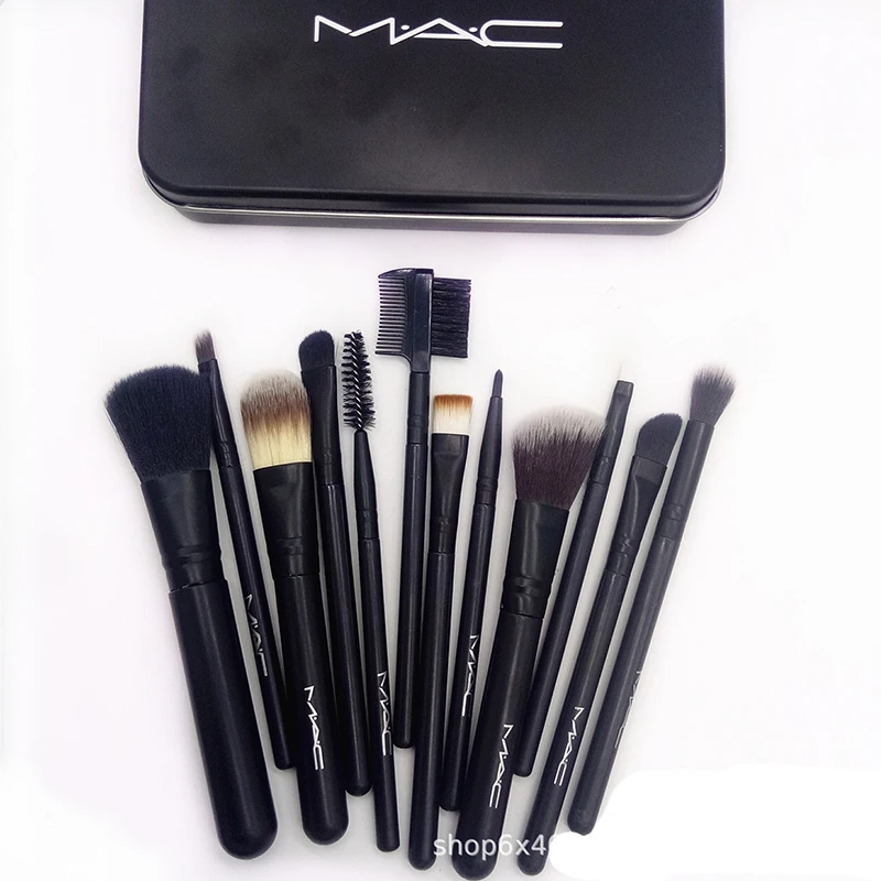 Набор кистей для макияжа MA 12 шт. Профессиональные Тени век румян пудры подводки