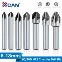 xcan hss steel chamfering cutter 46810121418mm 6090 degrees countersink drill bitmetal chamfering drillhole cutter