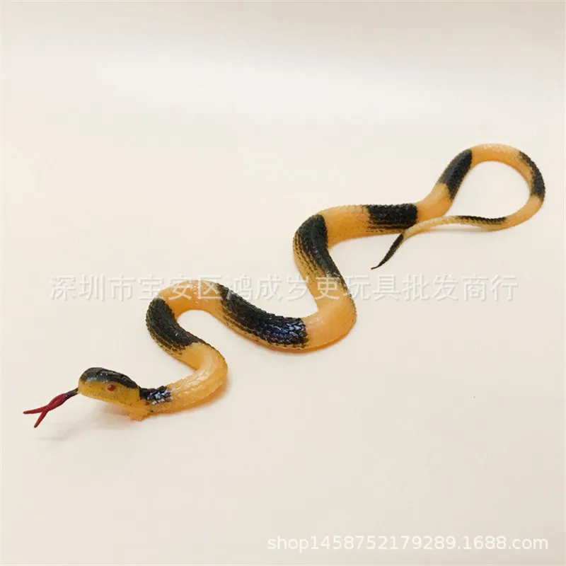 Черная и желтая Змея Имитация змеи искусственная змея маленькая мягкая