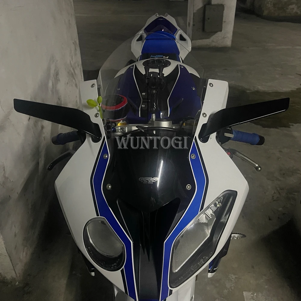 Изменяемое зеркало заднего вида с ветровым крылом для мотоцикла BMW S1000RR 2009-2018 2017 2016 2015 2014 и новее.