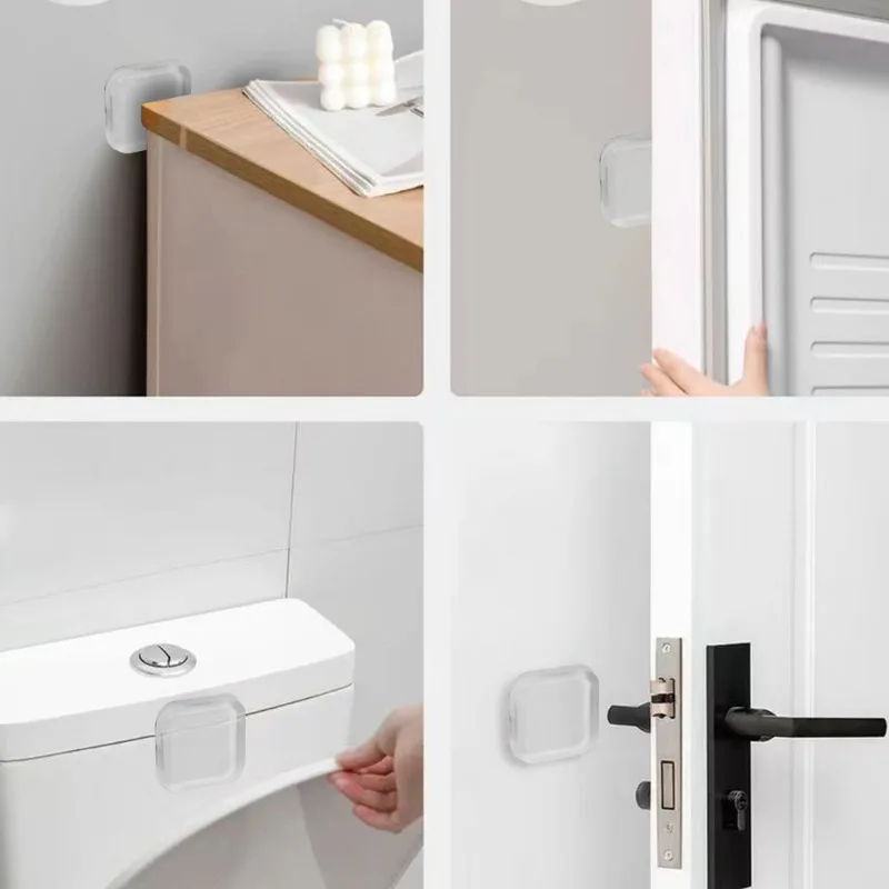 6 шт. дверной стопор силиконовые противоударные накладки прозрачные