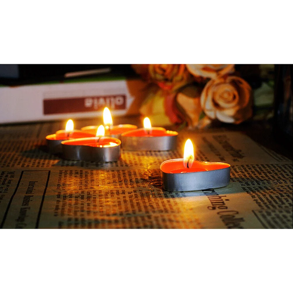 

Candles Tealight Mini Heart Votive Light Tea Aromatherapy Day Valentines Small Candle Wedding Shaped Wax Herart Love Romantic
