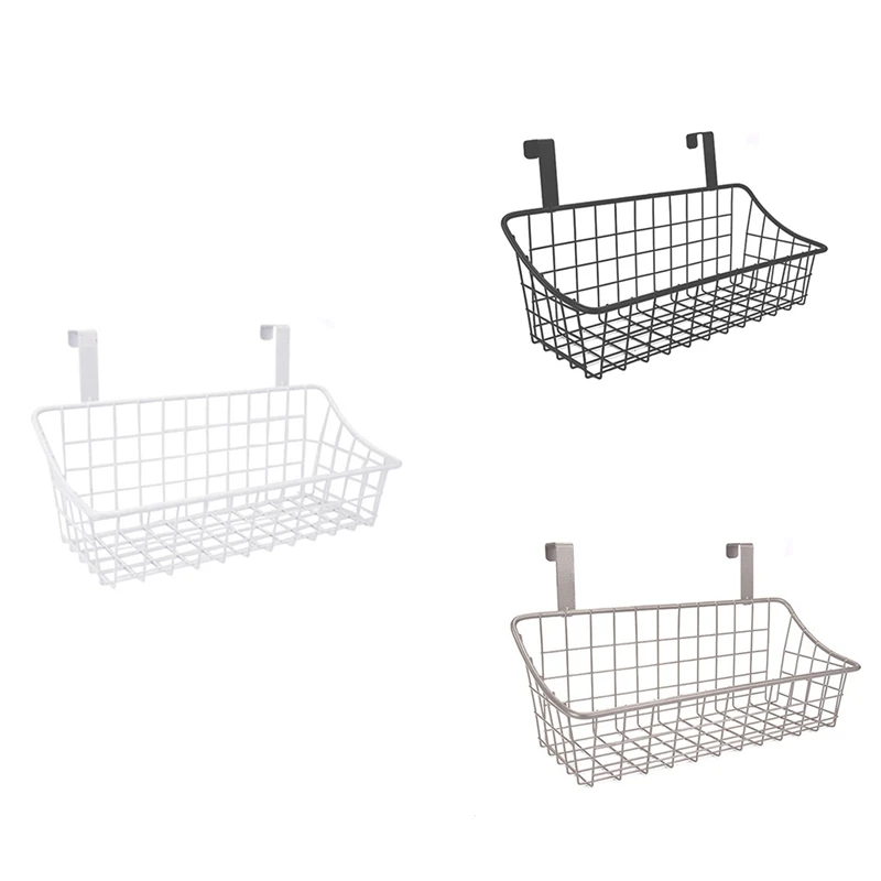 

Bedside Hanging Basket Solid Iron Storage Rack Hanging Bathroom Table Drain Basket Organizer For Dormitory