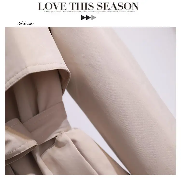 Женский Осенний длинный Тренч двубортная облегающая женская верхняя одежда