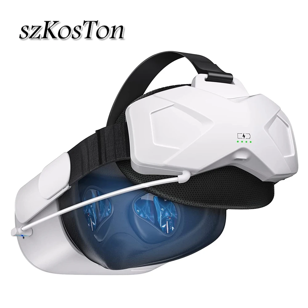 

SZKOSTON Battery Head Strap for Oculus Quest 2 VR Headset Chargeable Halo Strap Extend Playtime for Oculus Quest 2 Accessories