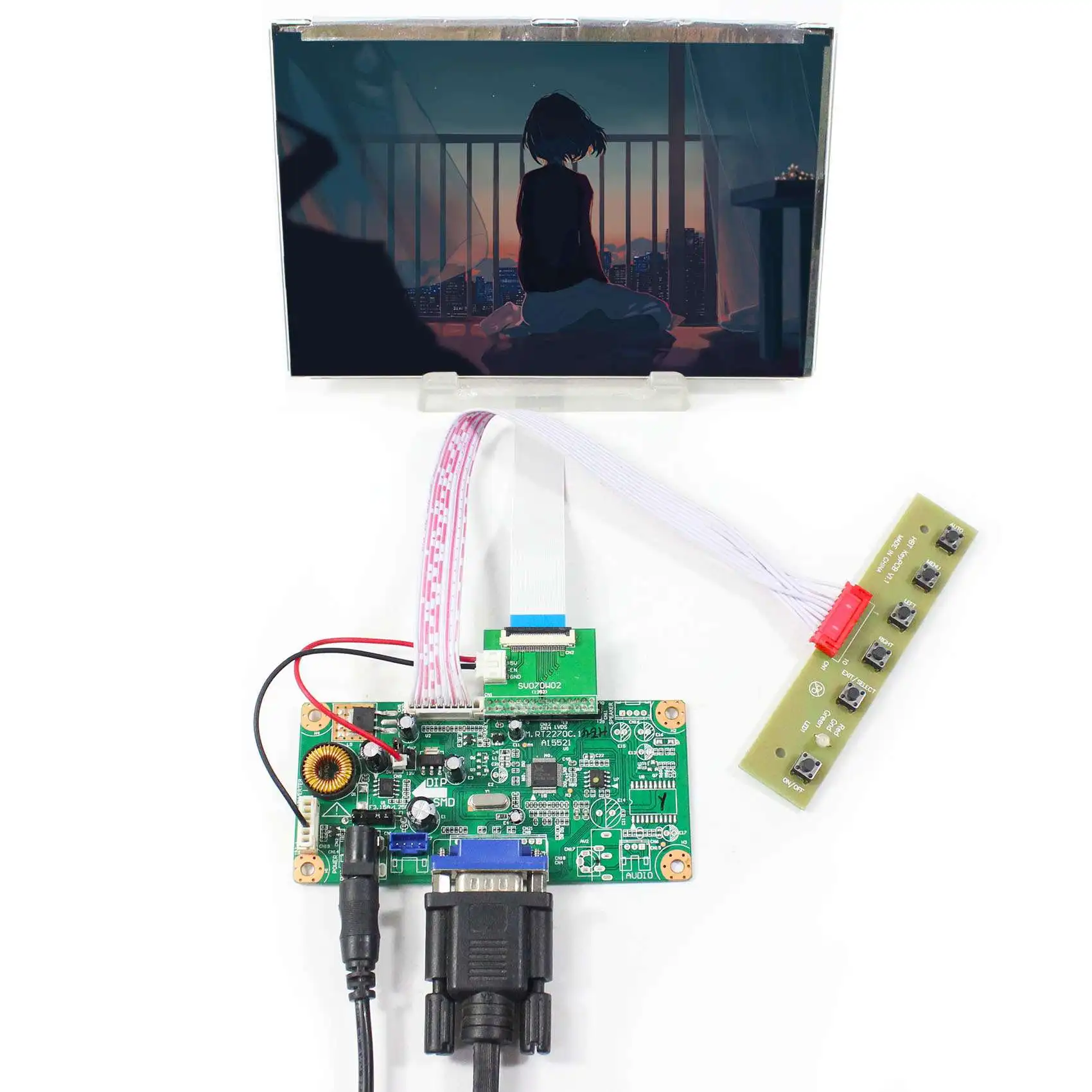 Плата контроллера ЖК-дисплея VGA 7 дюймов HSD070PWW1 B00 B01 1280X80 0 IPS ЖК-экран