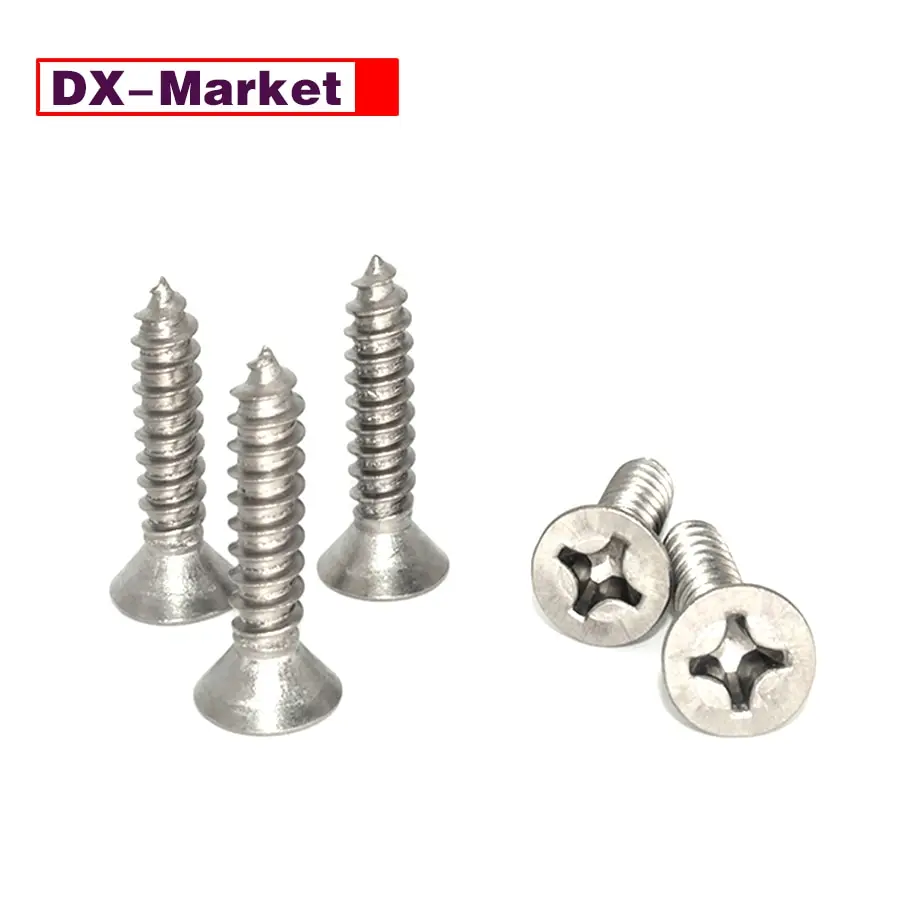 

ST3 Gr2 Titanium Countersunk Phillips Tapping Screw, Ti Self-tapping Screws , E022