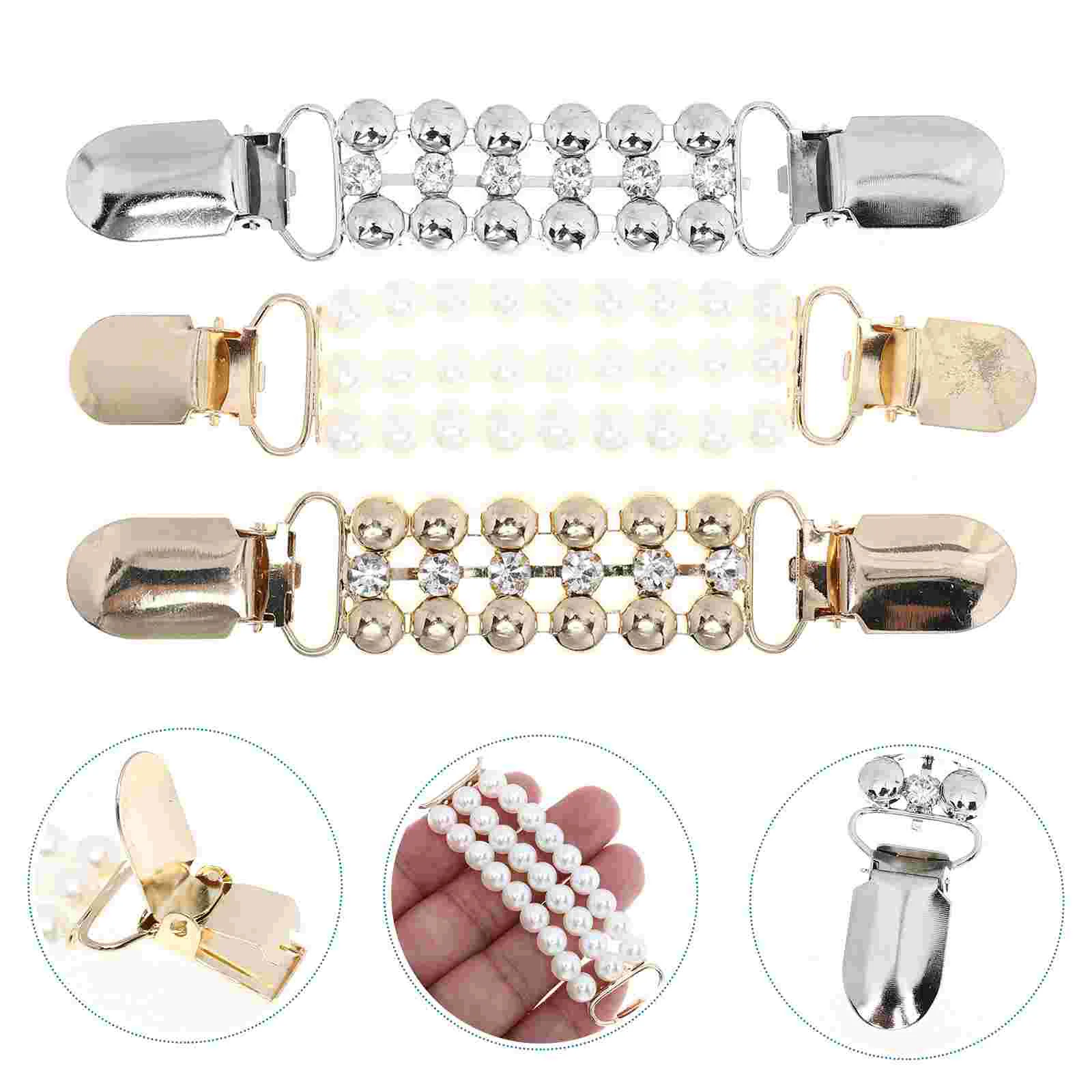 

3 Pcs Sweater Clip Scraf Tighten Girls Vintage Dress Clothing Decor Shirt Brooch Pin Sweaters Women Shawl