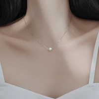 natural freshwater pearl necklace 2022 new summer womens necklace accessories temperament clavicle chain sterling silver
