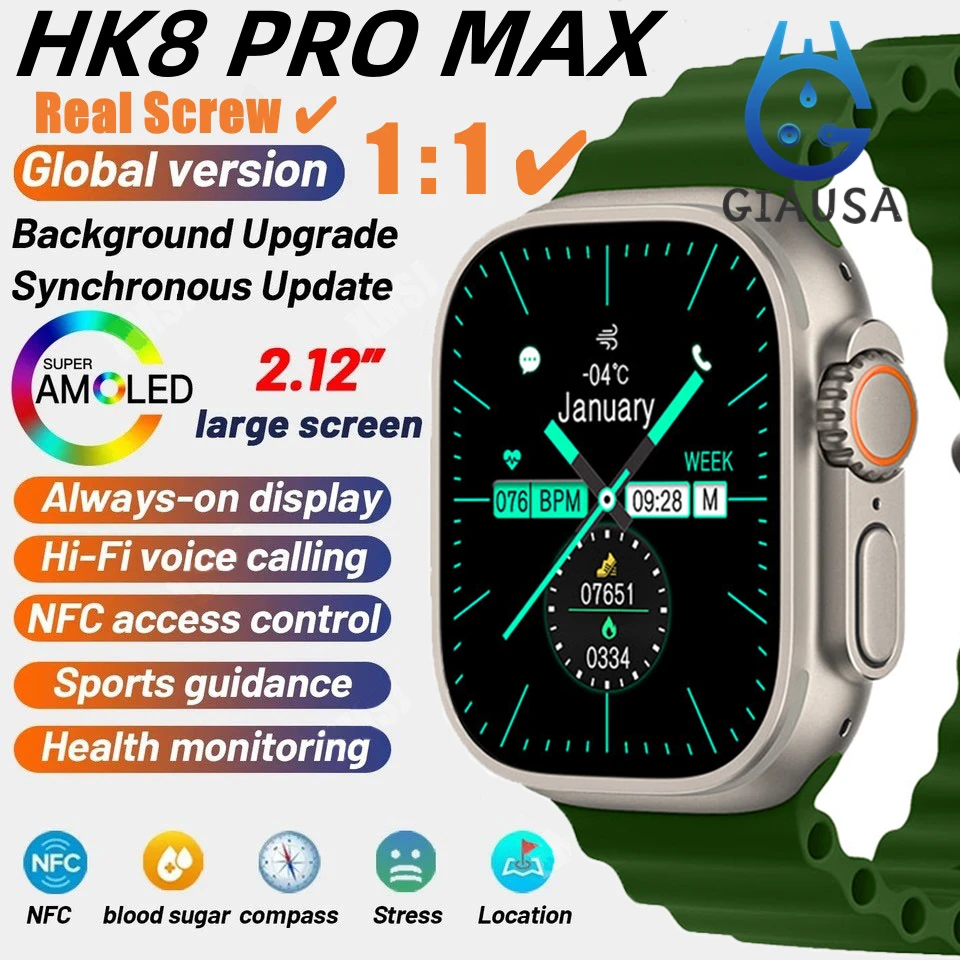 

Watch 8 Ultra 49mm Smart Watch Men's Smartwatch IP68 Waterproof Temperature Measure Bluetooth Calls Women Sport Fitness Bracelet