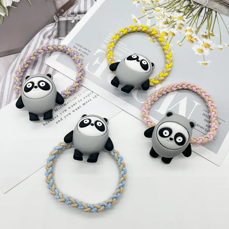 

Kids Head Rope Baby Girl Resin Panda Rubber Band Lovely Hair Ring Children Clothes Accessories