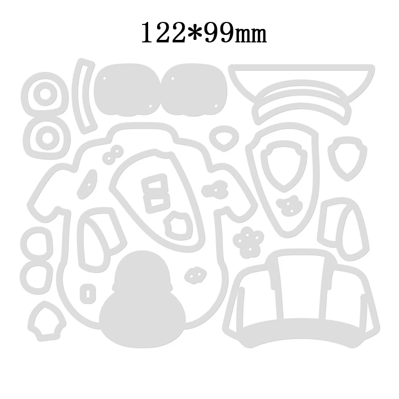 2022 новые металлические Вырубные штампы с изображением животных полицейских