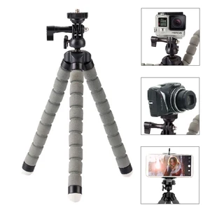 kingjoy official kt 600s mini gopro tripod mount octopus movil flexible mobile celular holder for gopro phone camera smartphone free global shipping