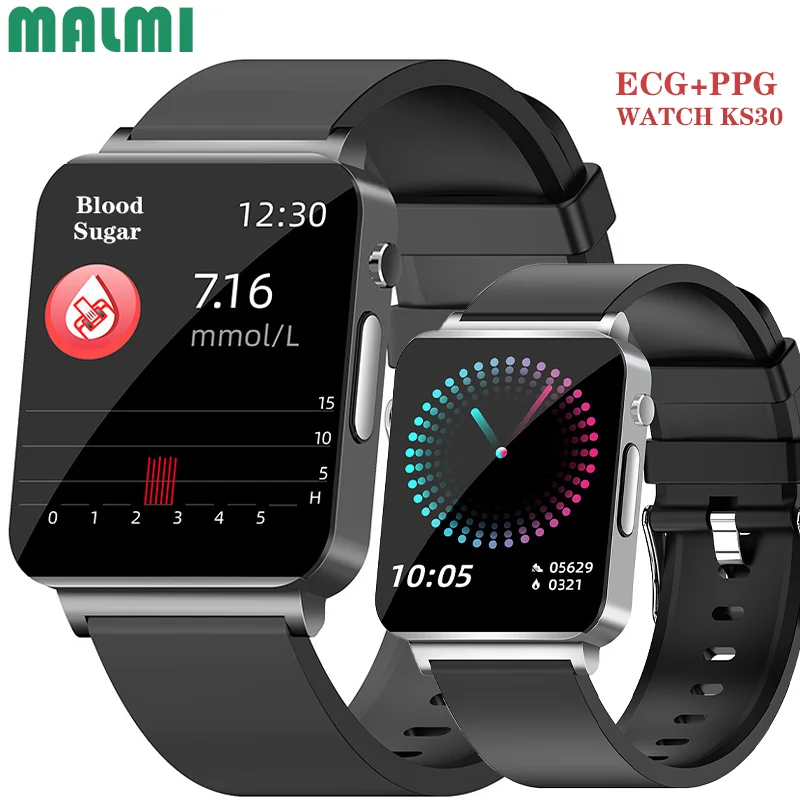 

Смарт-часы для женщин для Xiaomi монитор сердечного ритма с уровнем сахара в крови, анализирующие отчеты ЭКГ + PPG, защита здоровья, мужские электронные часы