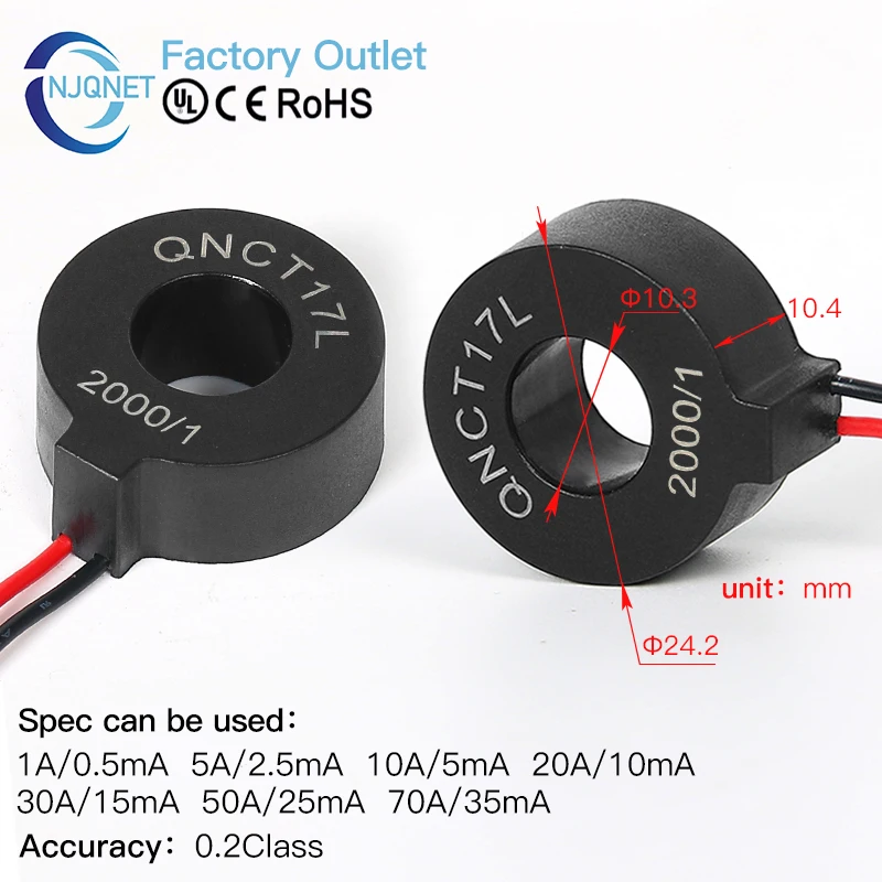 

Тороидальный датчик тока NJQNET QNCT17L 1000/1