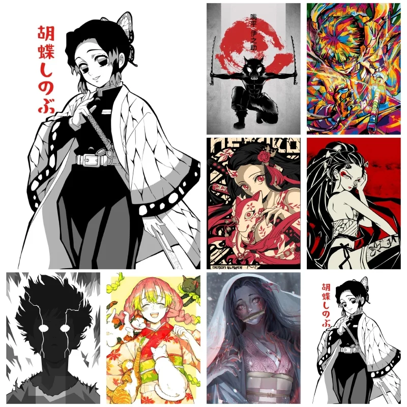 

Japanese Anime Demon Slayer Kimetsu Paintings By Numbers for Adults Drawing Pictures By Numbers Wall Decor 40x50cm No Frame