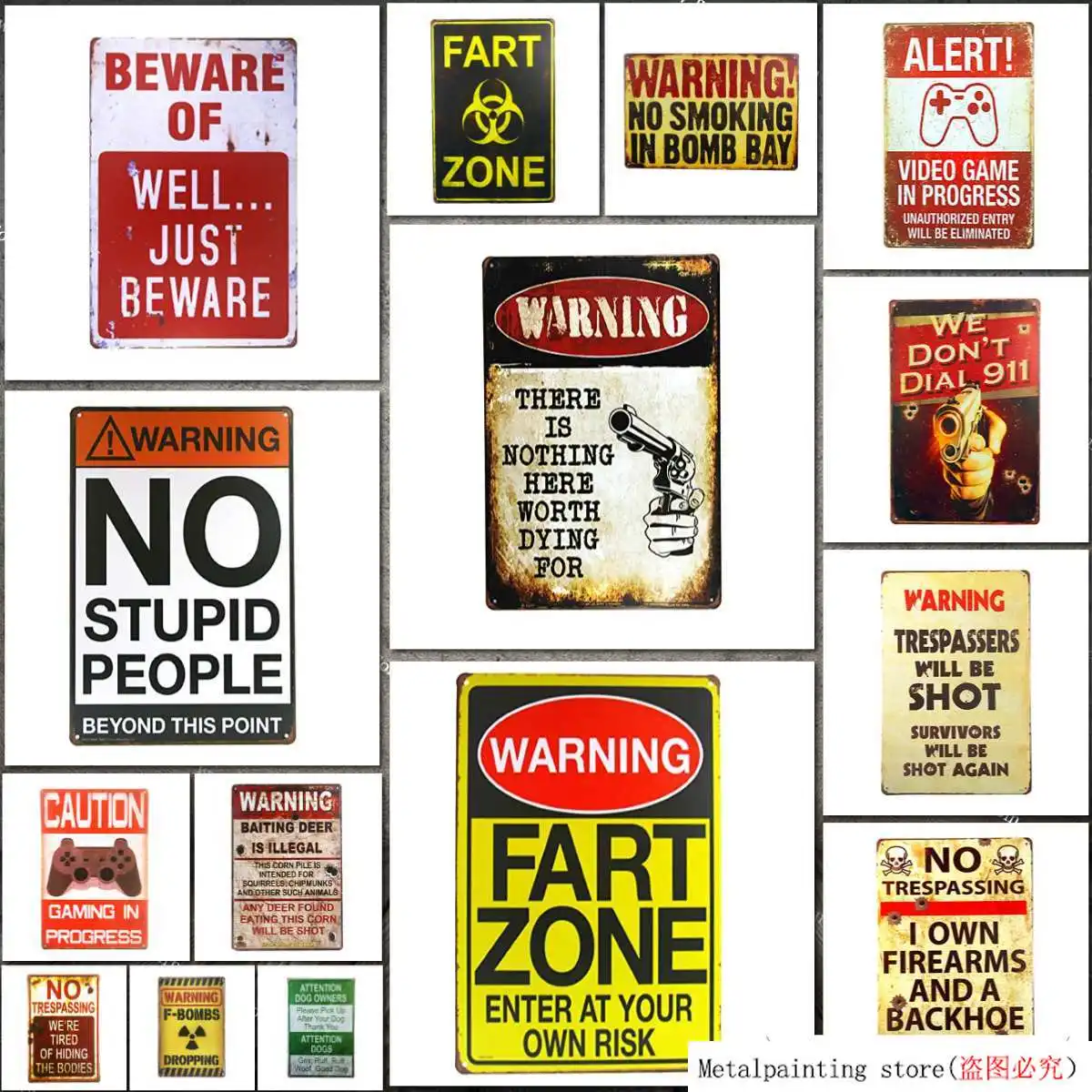 Dingleiever-Предупреждение вы входите в Redneck Area Vintage Metal/Tin Sign постер, Gas Oil, для мужской пещеры/гаража потертый шик