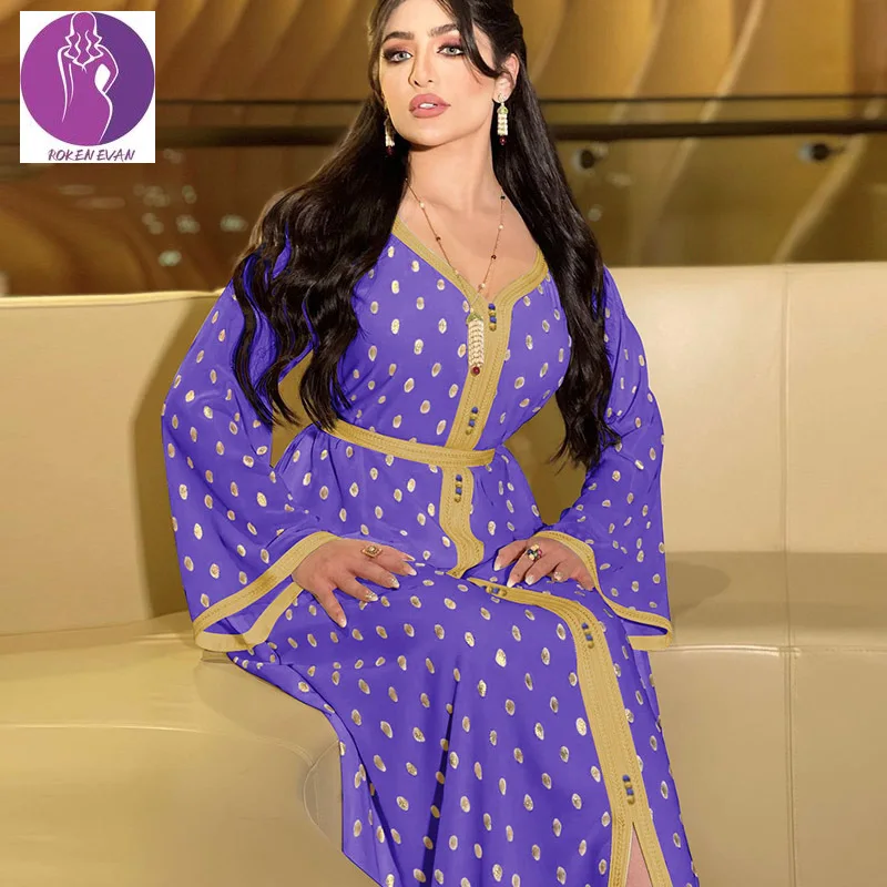 2022 Abayas для женщин Дубай индийское платье 2 шт. Модное шифоновое Черное длинное легкое роскошное мусульманское марокканское платье кафтан